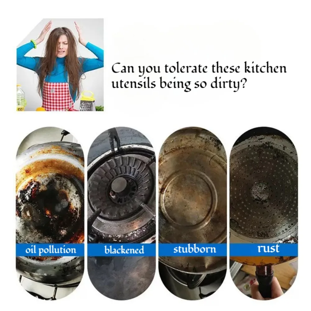 Pan Bottom Cleaning Decontamination Agent Kitchen Blackening Scale Remover Home Polishing Oven Oil Stain Ware Cooktop Spray thumbnail 3