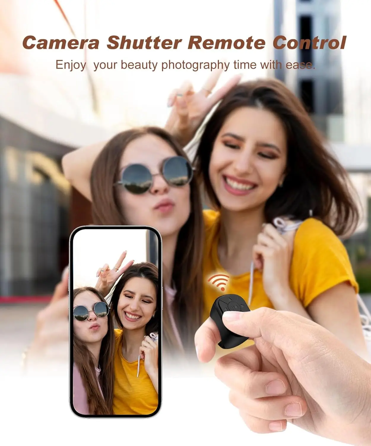 Tiktok Scrolling Ring Tiktok Remote Control, Bluetooth Page-Turning Ring Scroll Device for iPhone and Ipad, with Camera Shutter, Short Video and Music Remote Control Functions, Compatible with Ios and Android Phones thumbnail 6