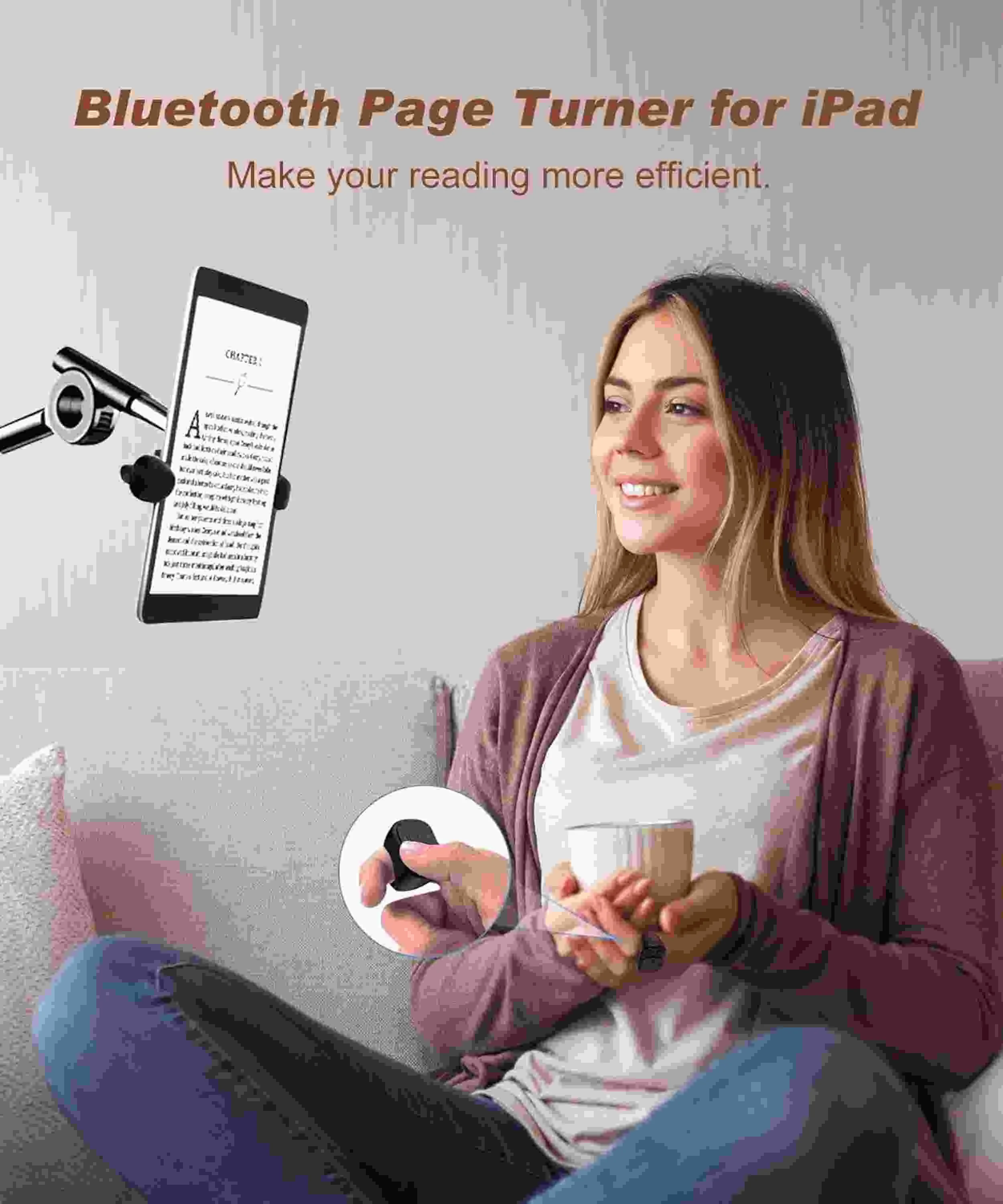 Tiktok Scrolling Ring Tiktok Remote Control, Bluetooth Page-Turning Ring Scroll Device for iPhone and Ipad, with Camera Shutter, Short Video and Music Remote Control Functions, Compatible with Ios and Android Phones thumbnail 4