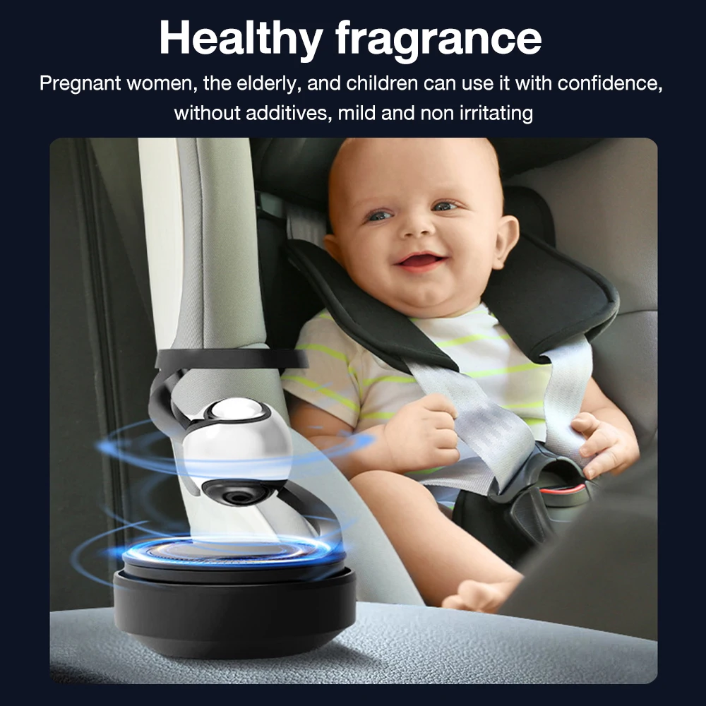 Solar Car Air Freshener Automatic Rotation Dashboard Fragrance Car Perfume Deodorant Oil Diffuser Auto Interiors Accessories thumbnail 4