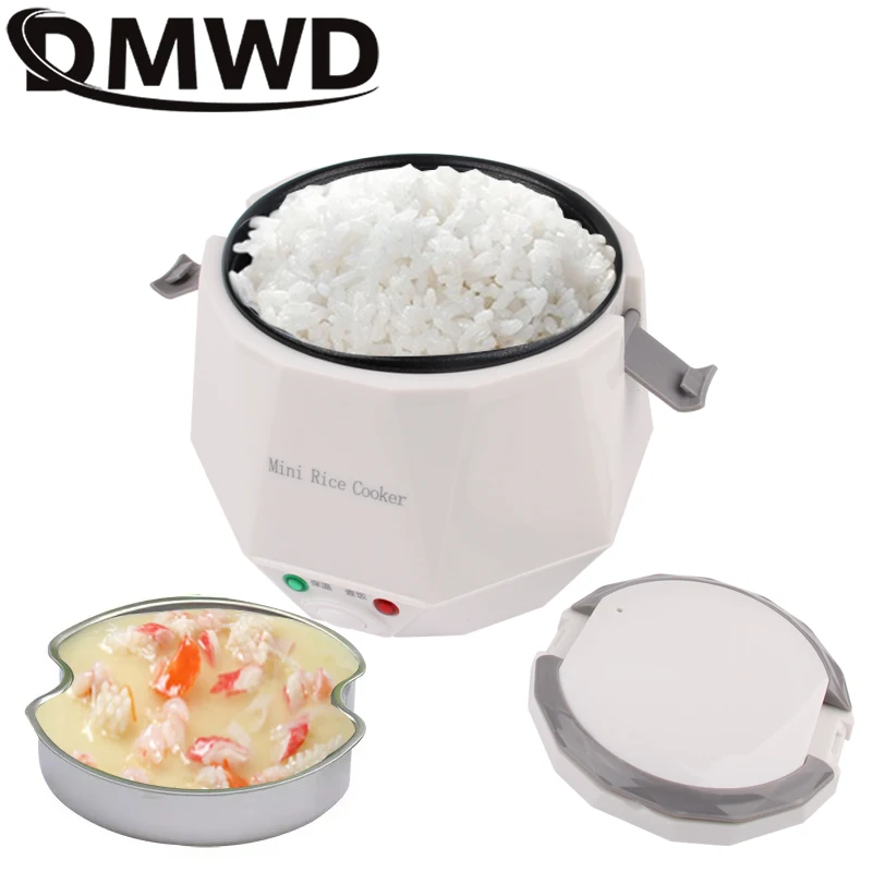 DMWD 12V/24V Portable Rice Cooker For Car/Truck Mini Lunch Box Food Heater Steamer Multifunction Automatic Food Container 1.3L thumbnail 3