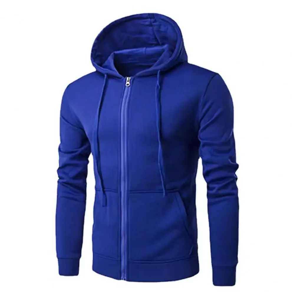 Men's Fashion Fleece Loose Casual Zipper Hoodie Suitable for Spring and Autumn Wear thumbnail 4