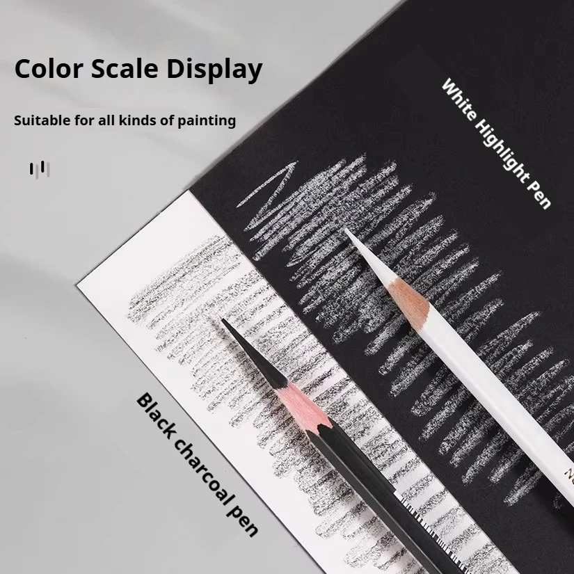 3/6/12Pcs Professional White Charcoal Pencils Sketch Highlight White Pencils for Drawing Shading Blending Office School Supplies thumbnail 3