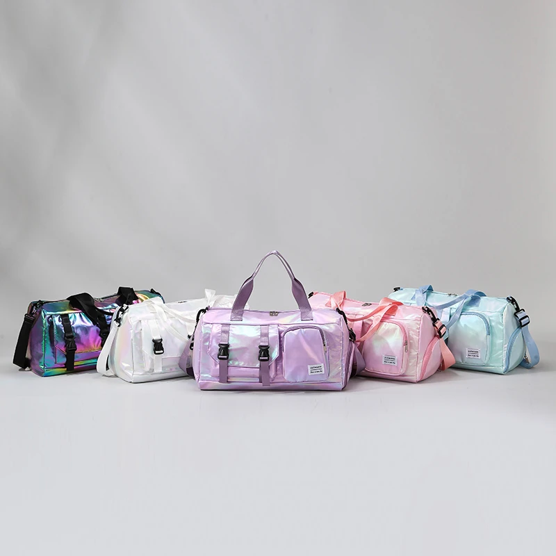 Large Capacity Women'S Nylon Travel Duffel Bag,Weekender Gym Tote with Shoe Compartment, Versatile Sports & Fitness Carry-On thumbnail 5