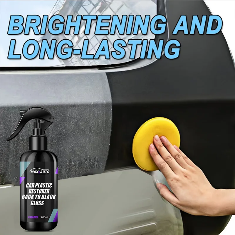 Motorcycle Plastic Restorer Back To Black Gloss Car Cleaning Products Auto Polish And Repair Coating Renovator For Car Detailing thumbnail 4
