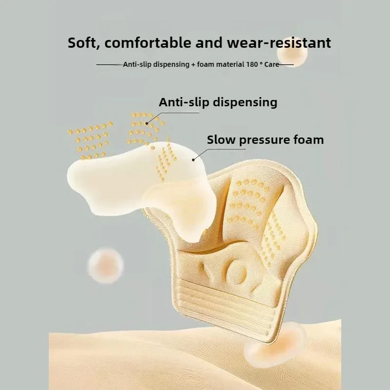1/2/5Pcs Heel Stickers Heel Protectors Sneaker Shrinking Insoles Anti-wear Feet Shoe Pads Adjust Size High Heel Cushion Inserts thumbnail 2