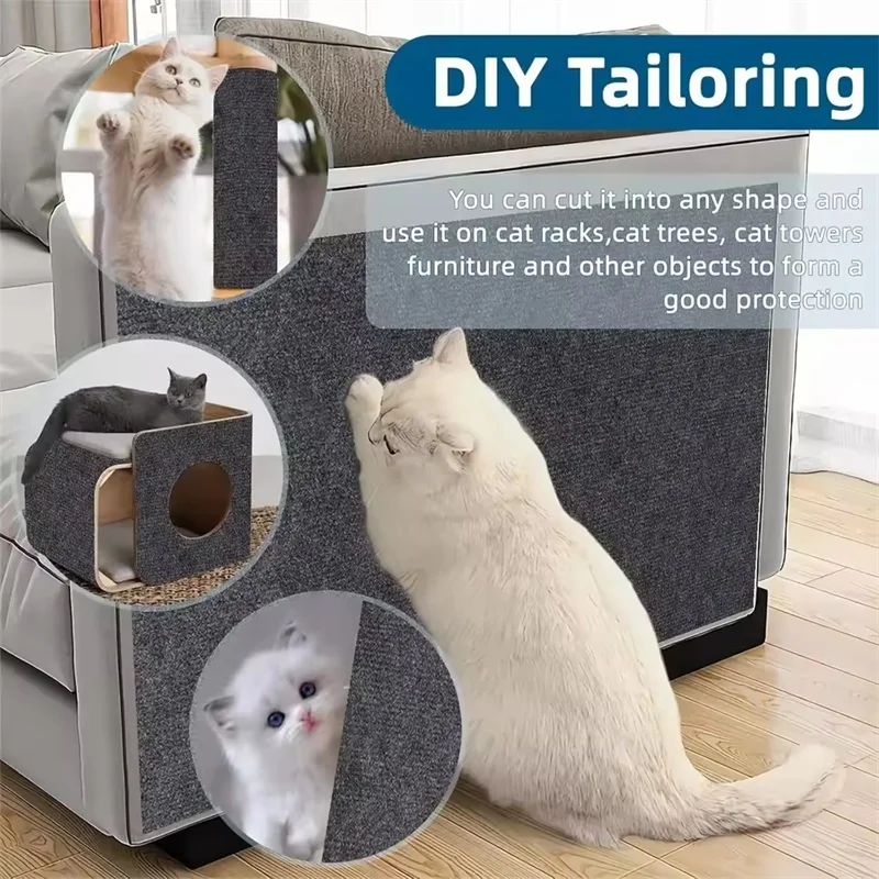 7 Colors Cat Scratcher Sofa Protector Cats Scratcher Pad Board Protection Trimmable Self-adhesive Carpet DIY Cat Scratch Mat thumbnail 4