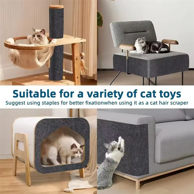 7 Colors Cat Scratcher Sofa Protector Cats Scratcher Pad Board Protection Trimmable Self-adhesive Carpet DIY Cat Scratch Mat thumbnail 5