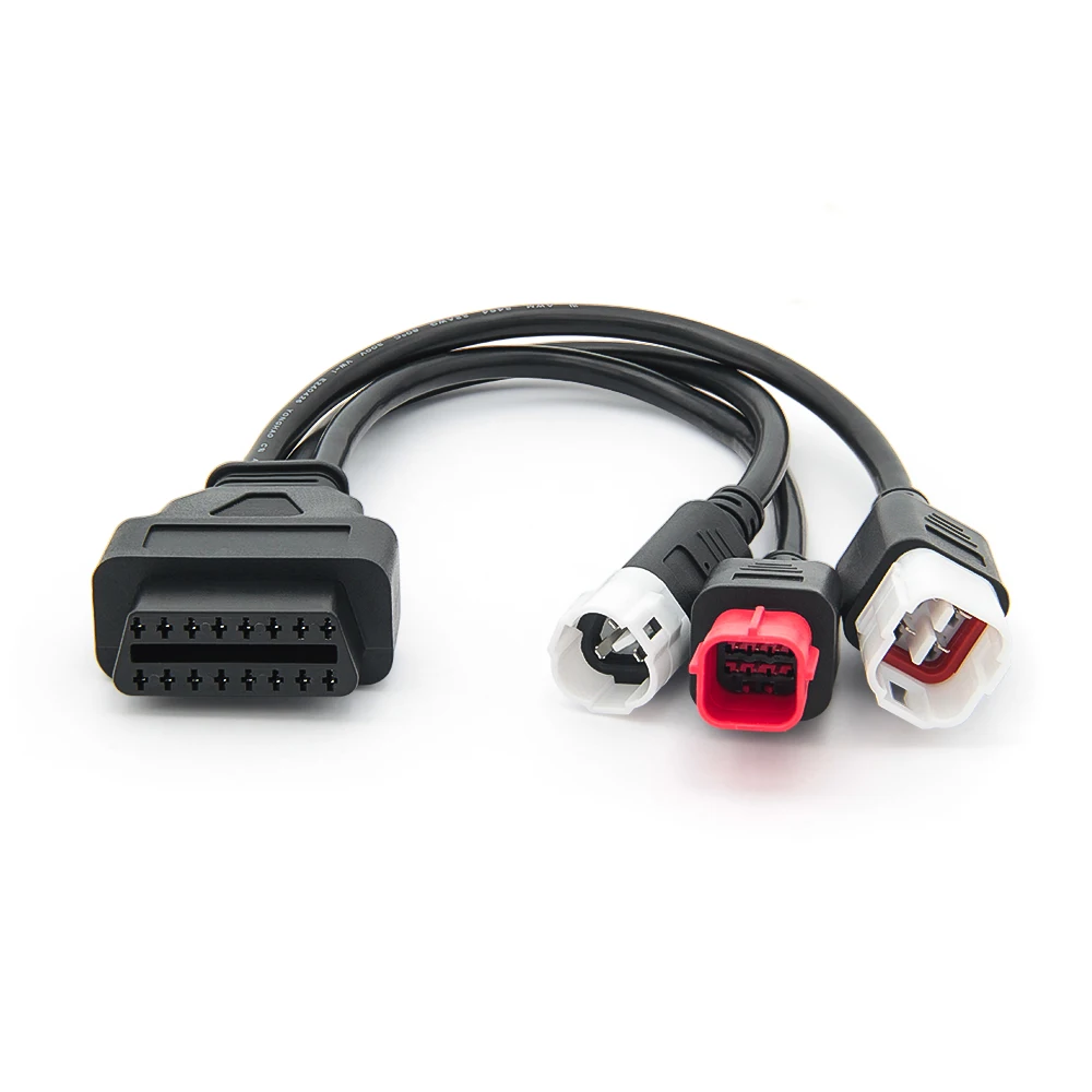 3 IN 1 for Yamaha 3pin 4pin and Honda 6pin OBD2 16PIN Motorcycle Diagnostic Connector Cable Adapter OBD 2 Motor Extension cable thumbnail 6