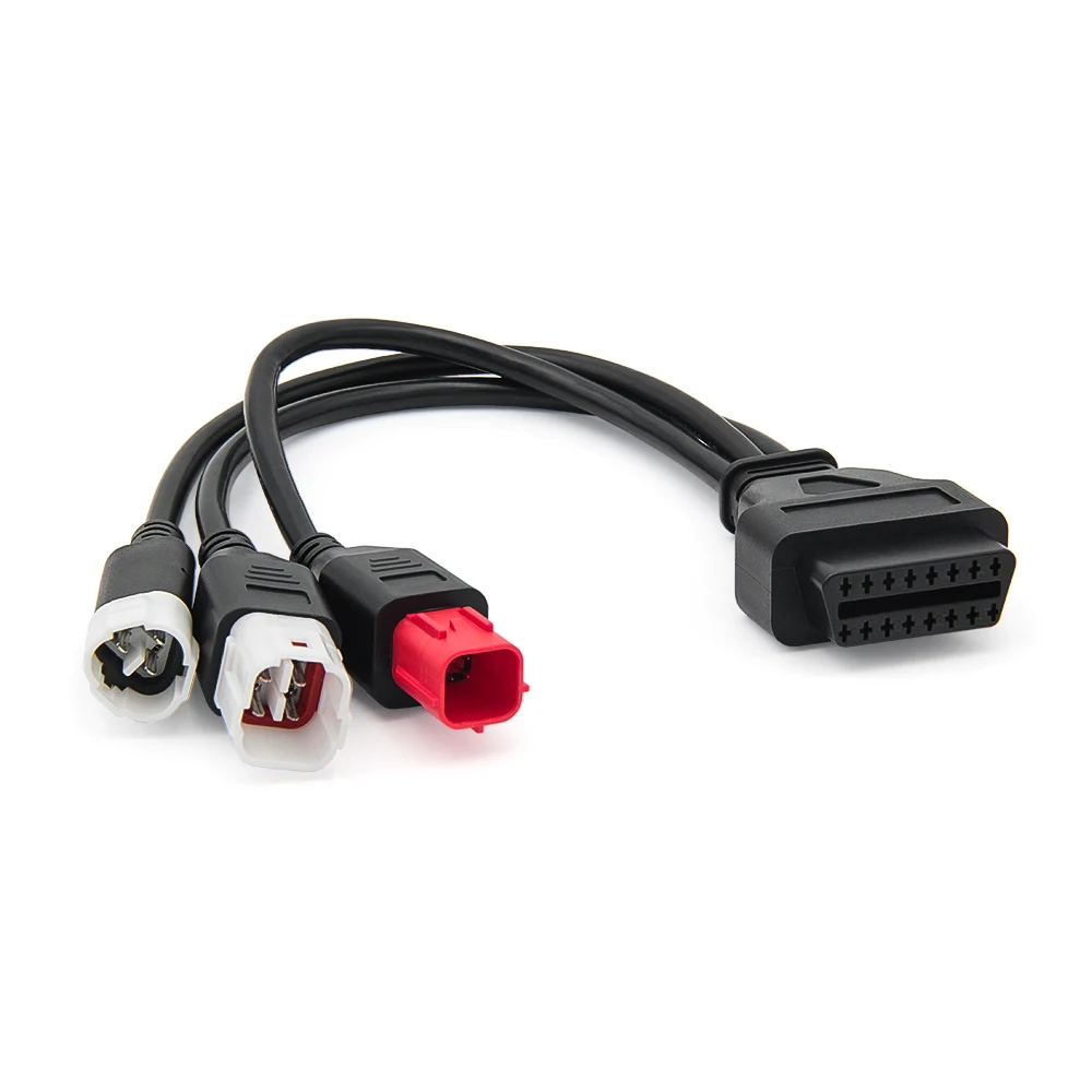 3 IN 1 for Yamaha 3pin 4pin and Honda 6pin OBD2 16PIN Motorcycle Diagnostic Connector Cable Adapter OBD 2 Motor Extension cable thumbnail 3