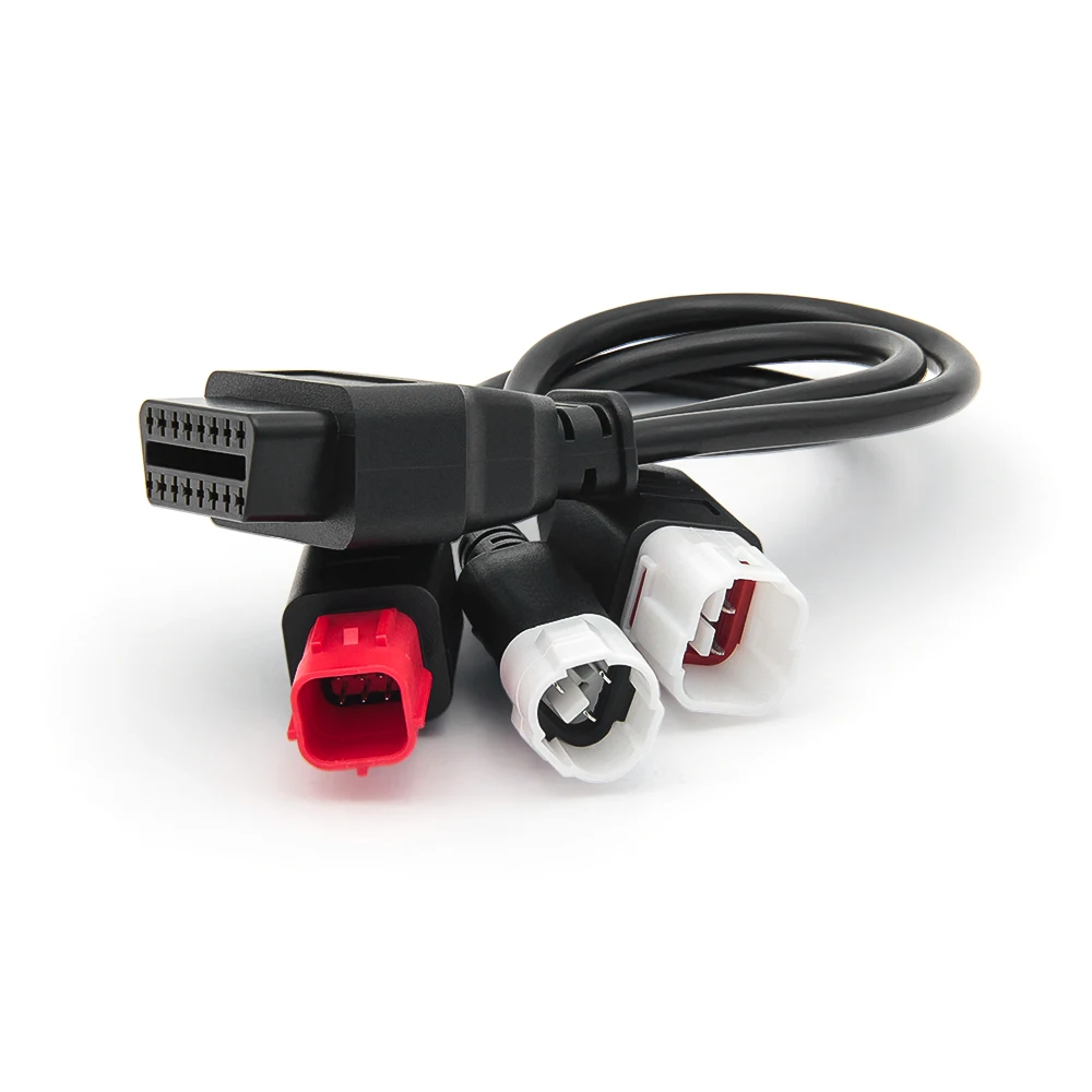 3 IN 1 for Yamaha 3pin 4pin and Honda 6pin OBD2 16PIN Motorcycle Diagnostic Connector Cable Adapter OBD 2 Motor Extension cable thumbnail 5