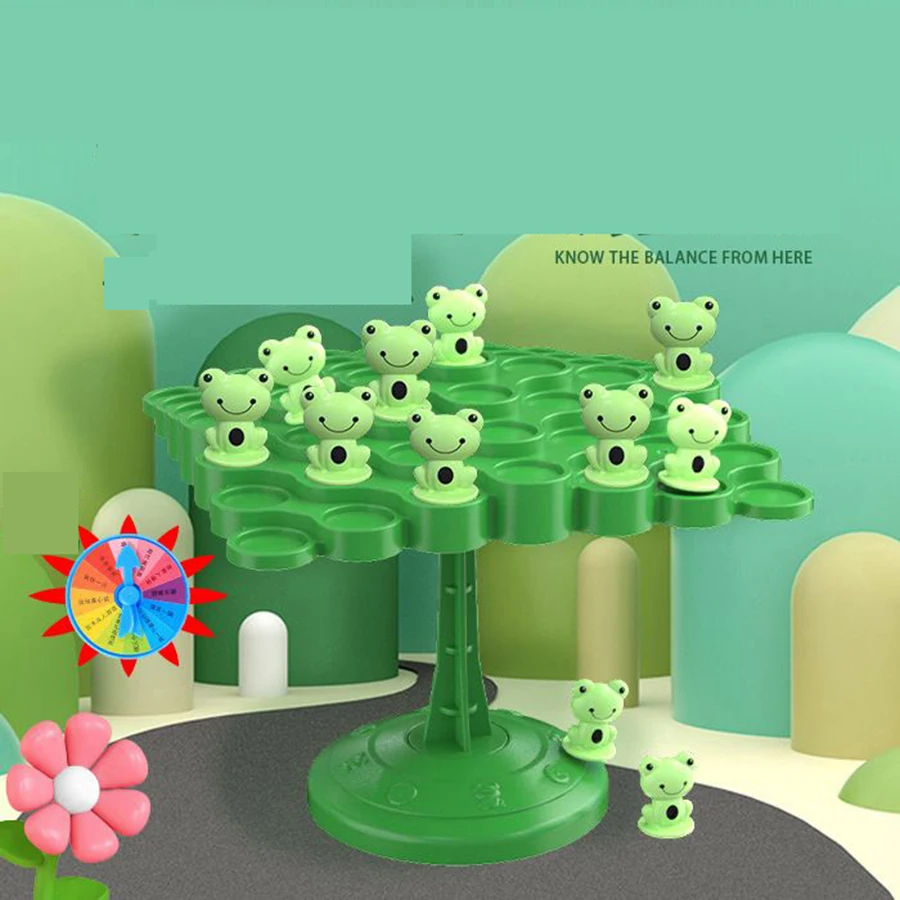 Plastic Monkey Stacking Game & Frog Balance Tree - Kids' Educational Toy, Parent-Child Interactive Focus Training Game! thumbnail 3
