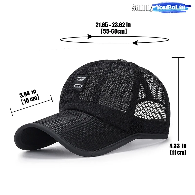 New summer outdoor extended brim sunshade mesh hat sun protection baseball cap summer large brim breathable hat thumbnail 2