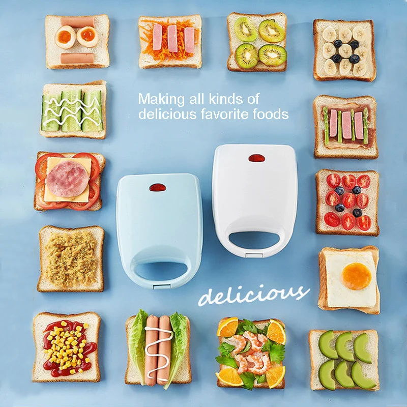 Home Breakfast Making Machine Multifunction Sandwich Maker Fast Heating Toaster Kitchen Electric Baking Pan Roast Meat Omelette thumbnail 3
