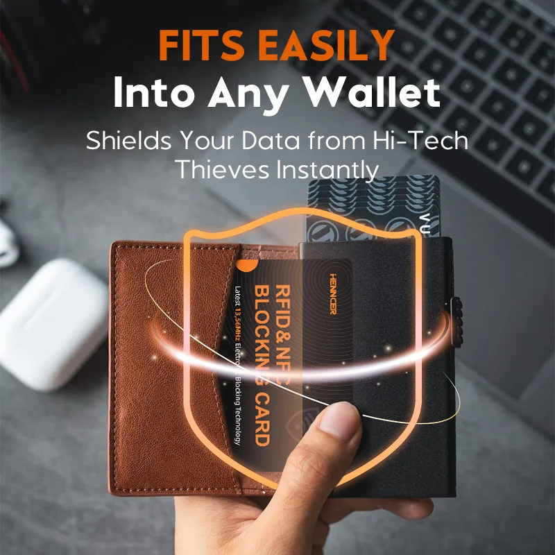 RFID Safe Blocking Shielded Credit Card  Wallet Protection Card Anti-theft Simple Security Protection Passport thumbnail 4