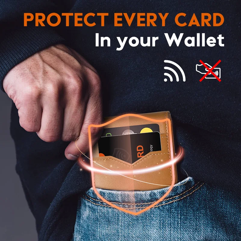 RFID Safe Blocking Shielded Credit Card  Wallet Protection Card Anti-theft Simple Security Protection Passport thumbnail 3
