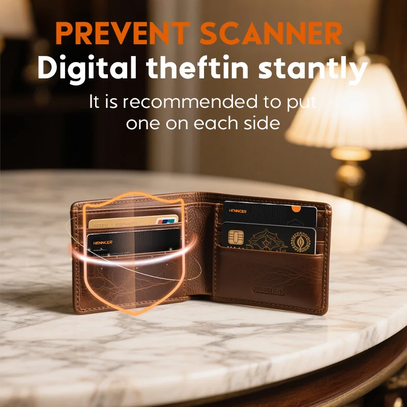 RFID Safe Blocking Shielded Credit Card  Wallet Protection Card Anti-theft Simple Security Protection Passport thumbnail 2