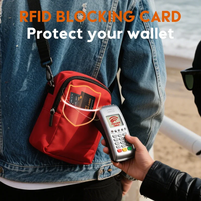 RFID Blocking Cards Contactless NFC Debit Credit Card Passport Protector Blocker Set Smart Anti-theft Design RFID Blocke thumbnail 6