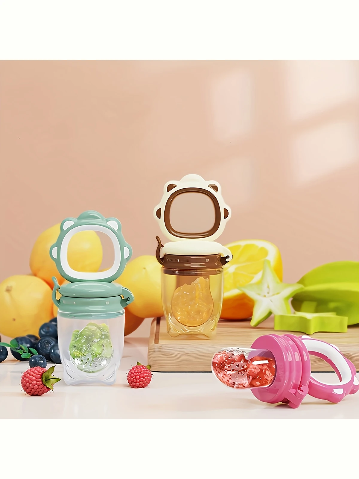 9pcs Feeding Cutlery: 1 Silicone Feeding Bottle with Spoon and Suction Cup for Rice Cereal, 2 Fruit and Feeders, 6 Nipples(SML) thumbnail 3