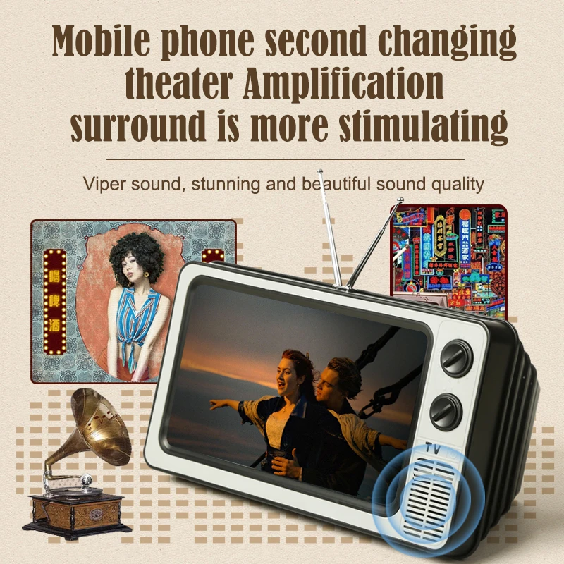 Mobile Phone Screen Magnifier Holder Enlarged Expand Stand Phone Holder HD Video Amplifier Eyes Protection Retro TV Box thumbnail 2