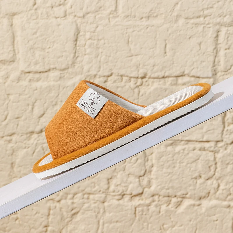 Linen Ladies Open Toe Slippers Breathable Non-stinky Feet Home Wooden Floor Non-slip Comfortable Soft Bottom Indoor thumbnail 3