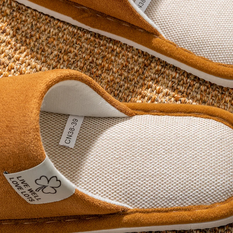 Linen Ladies Open Toe Slippers Breathable Non-stinky Feet Home Wooden Floor Non-slip Comfortable Soft Bottom Indoor thumbnail 5