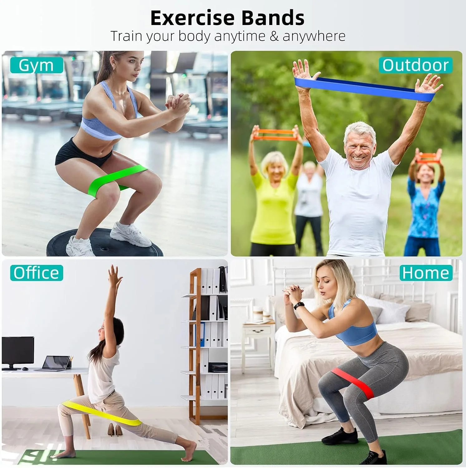 TPE Resistance Bands Fitness Set Rubber Loop Bands Strength Training Workout Expander Yoga Gym Equipment Elastic Rubber Loop thumbnail 6