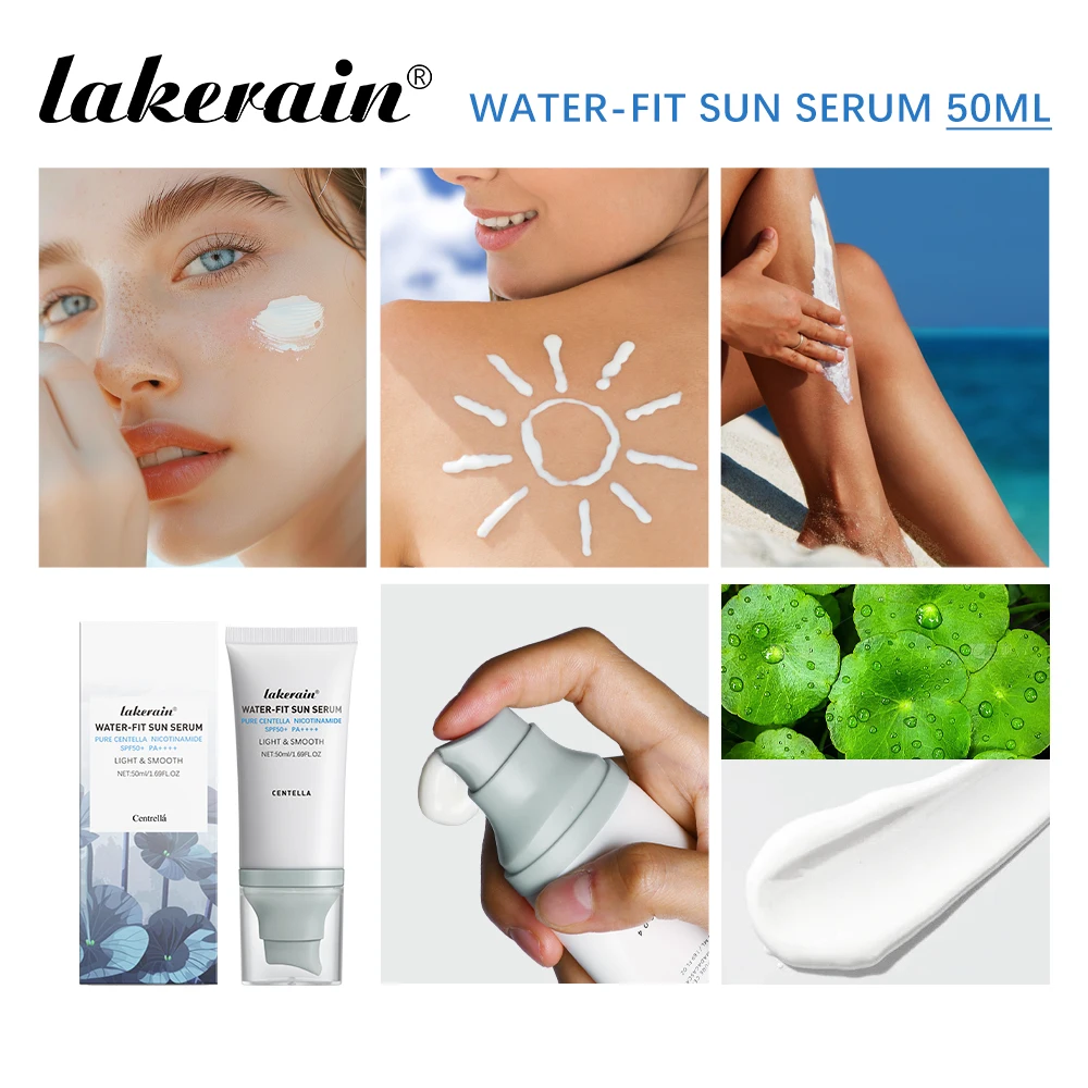 SPF50 Facial Centella Sunscreen Protector Solar Sunblock Skin Whitening Cream Korean Moisturizing Protector New Care Body thumbnail 5