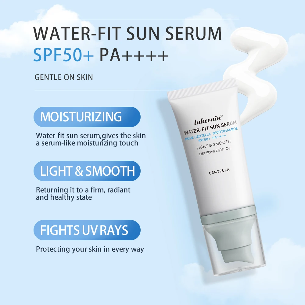 SPF50 Facial Centella Sunscreen Protector Solar Sunblock Skin Whitening Cream Korean Moisturizing Protector New Care Body thumbnail 4