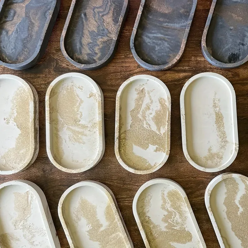 1pc/2pcs/3pcs Oval Coaster Epoxy Resin Clay Casting Silicone Mould Tray Storage Gypsum Tray Mold DIY Jewelry Tray Dishes thumbnail 6