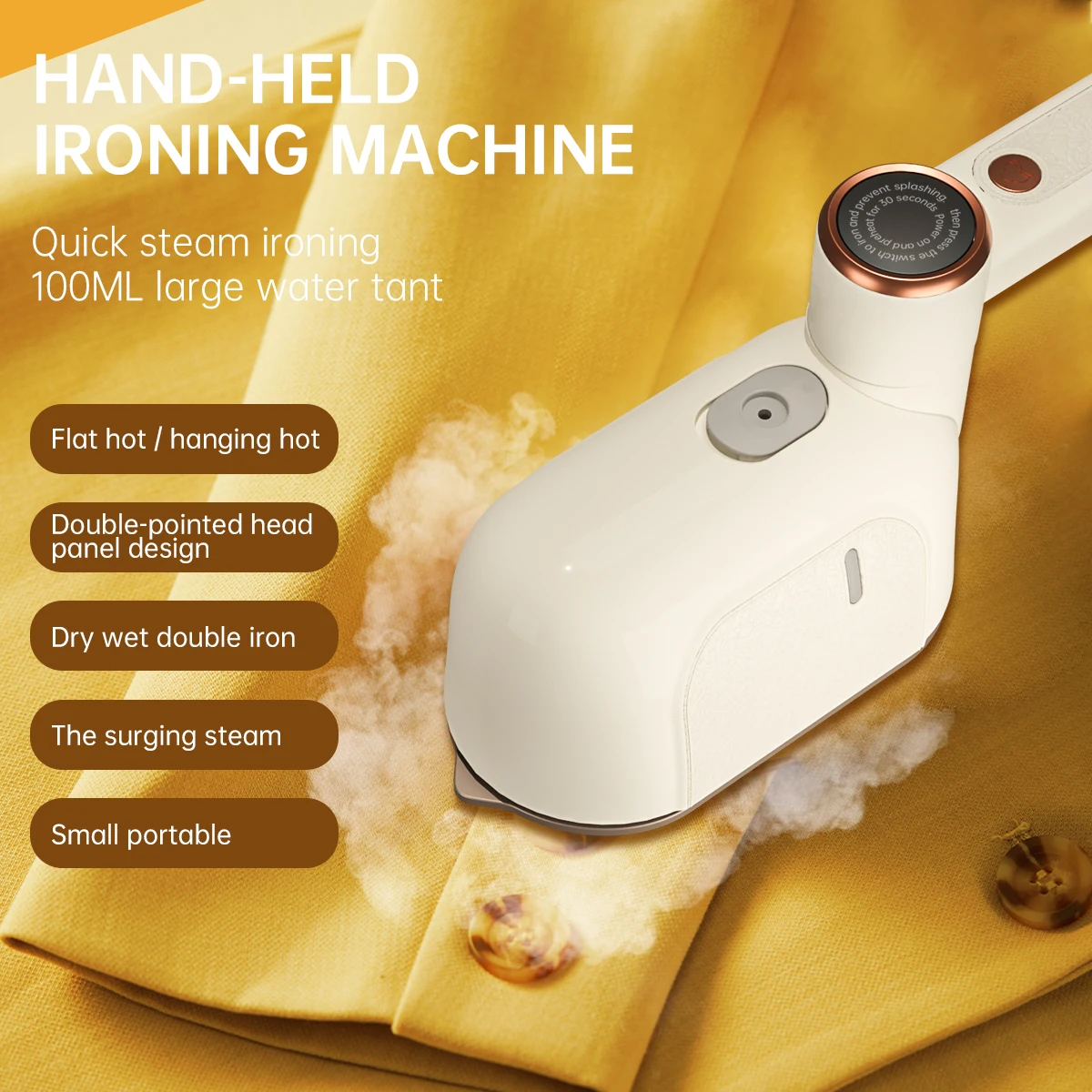 Electric Iron Handheld Hanging Ironing Machine Household Ironing Machine Mini Travel Folding Wet and Dry Dual Use Steam Iron thumbnail 2