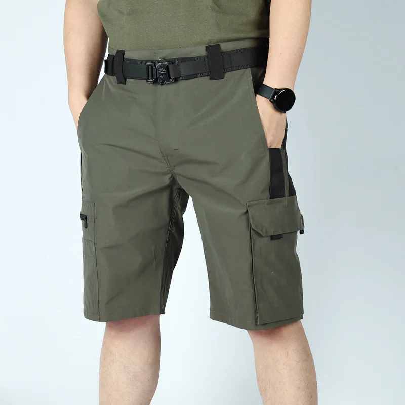 Men's Operator Elastic Tactical Shorts Ripstop Workout Outdoor Cargo Shorts for Men Cycling Hiking Fishing Casual Men's Shorts thumbnail 5