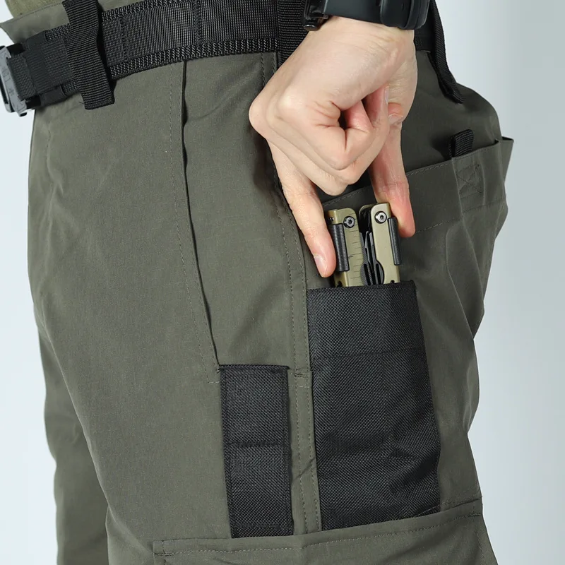 Men's Operator Elastic Tactical Shorts Ripstop Workout Outdoor Cargo Shorts for Men Cycling Hiking Fishing Casual Men's Shorts thumbnail 4