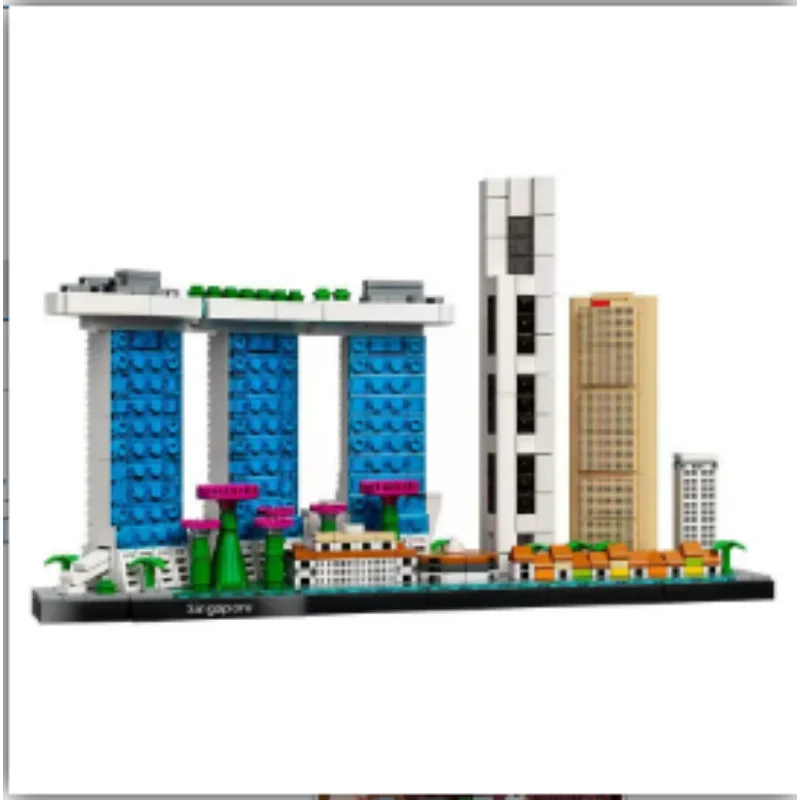 IN stock  Technical and creative experts, city landmarks, skyline, Moc 21032 building block kit, holiday gift for children thumbnail 2
