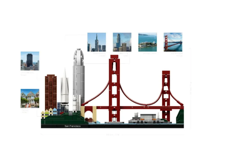 IN stock  Technical and creative experts, city landmarks, skyline, Moc 21032 building block kit, holiday gift for children thumbnail 5