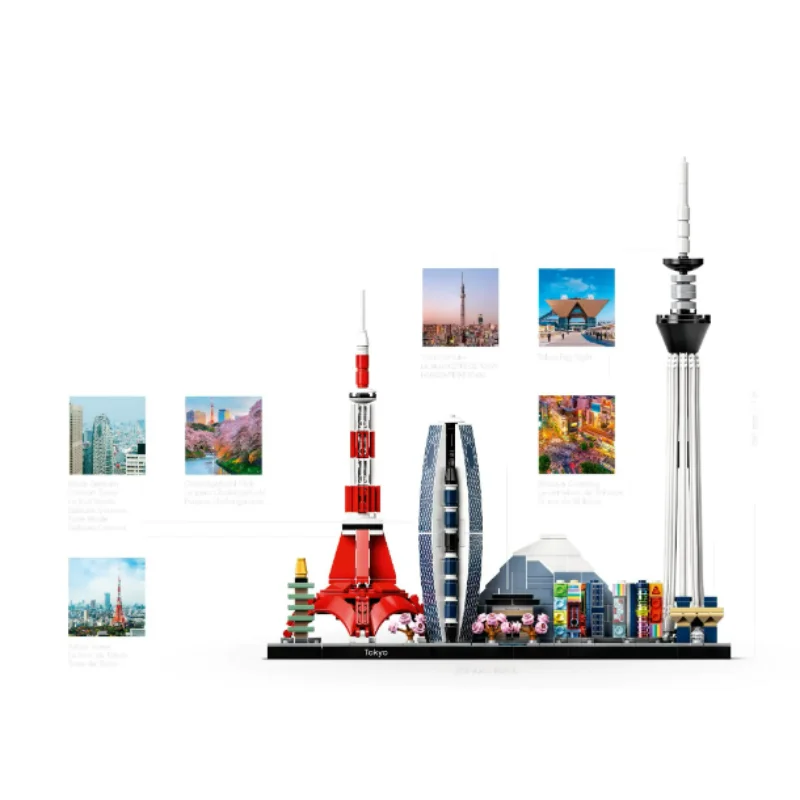 IN stock  Technical and creative experts, city landmarks, skyline, Moc 21032 building block kit, holiday gift for children thumbnail 3