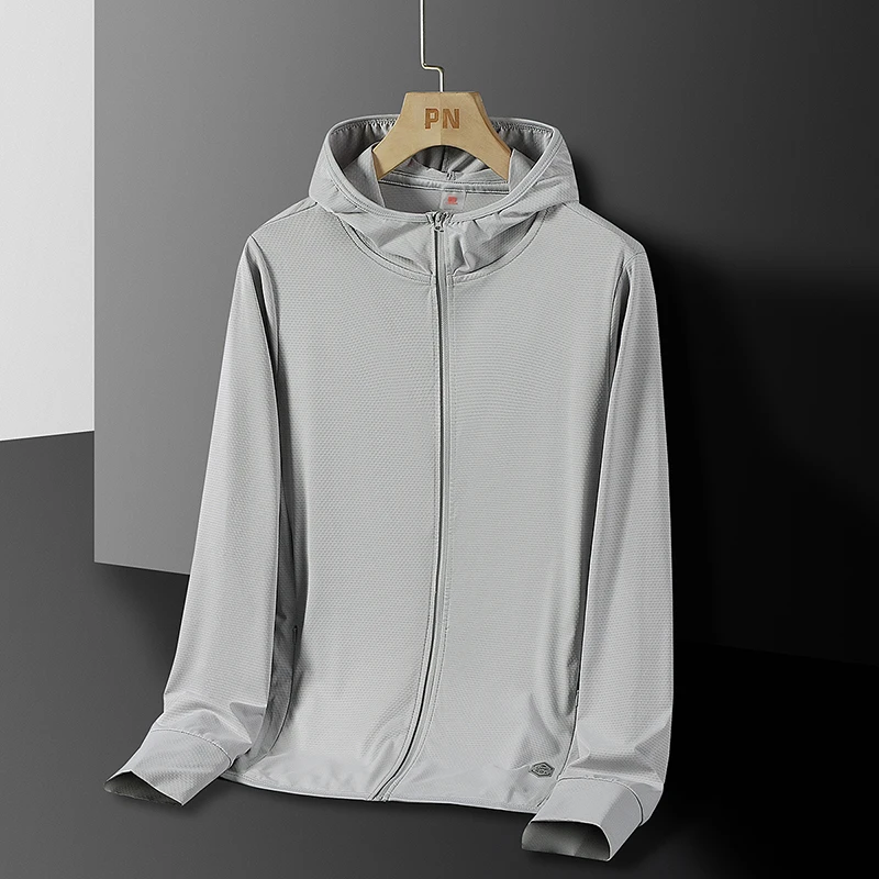 Men's & Women's Summer Running Jacket - Lightweight Sun Protective Coat, UV Hooded Sports Windbreaker, Breathable Quick-Dry Fitn thumbnail 3
