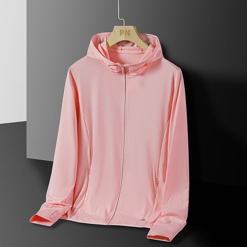 Men's & Women's Summer Running Jacket - Lightweight Sun Protective Coat, UV Hooded Sports Windbreaker, Breathable Quick-Dry Fitn thumbnail 5