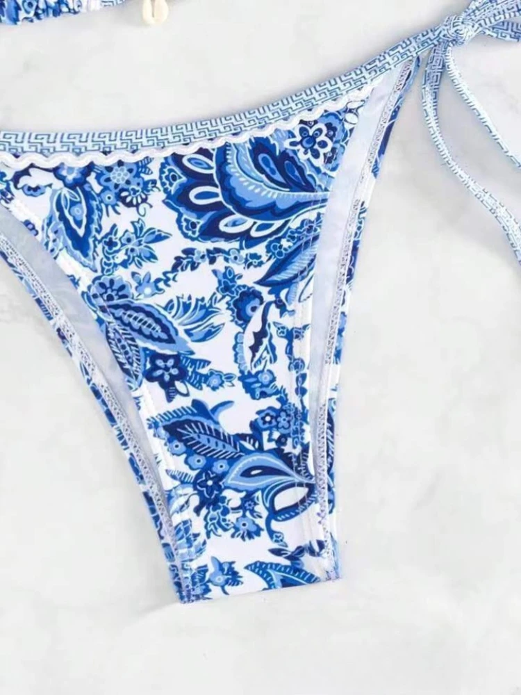 2025 Halter String Triangle Two Piece Bikini Women Swimwear Female Swimsuit Bathers Bathing Swimming Suit Beachwear Summer thumbnail 4
