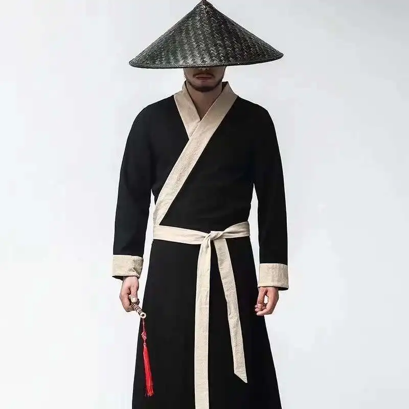 Ancient Chinese Male Hero Costume Traditional Swordsman Clothing Vintage Martial Arts Assassin Cosplay Dress Men Women Hanfu thumbnail 4