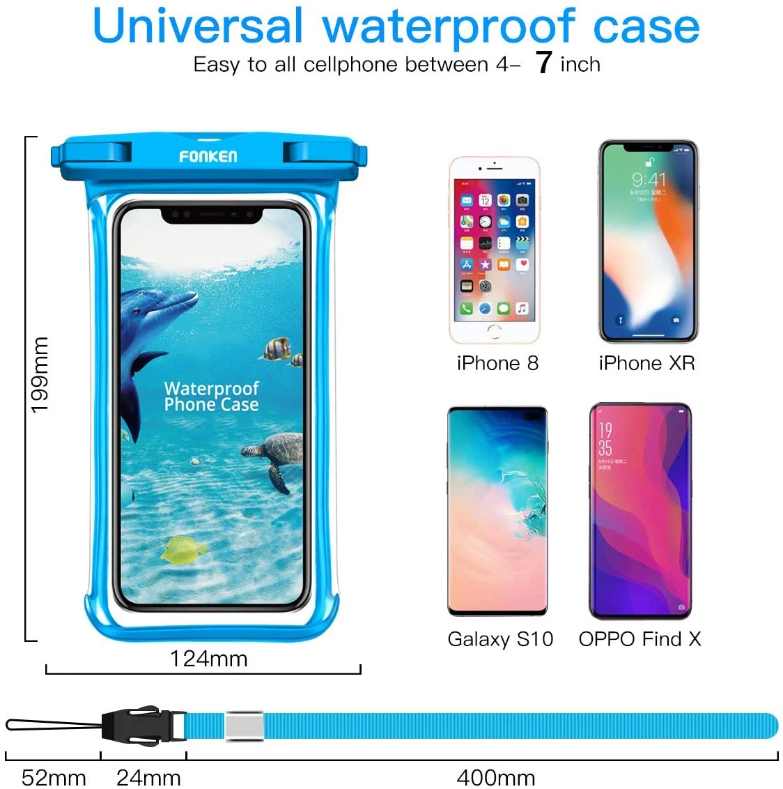 Universal Waterproof Bag Case Cell Phone Pouch Case Water Proof Underwater Dry Bag For Apple iPhone Huawei Xiaomi Samsung Cover thumbnail 6