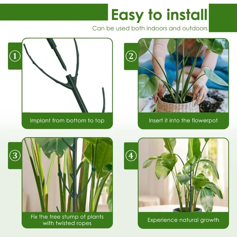 30/3Pcs Plant Support Pile Climbing Vine Stake Bonsai Fixing Rod Garden Plants Stake Holder Flower Support Rack For Potted Plant thumbnail 5