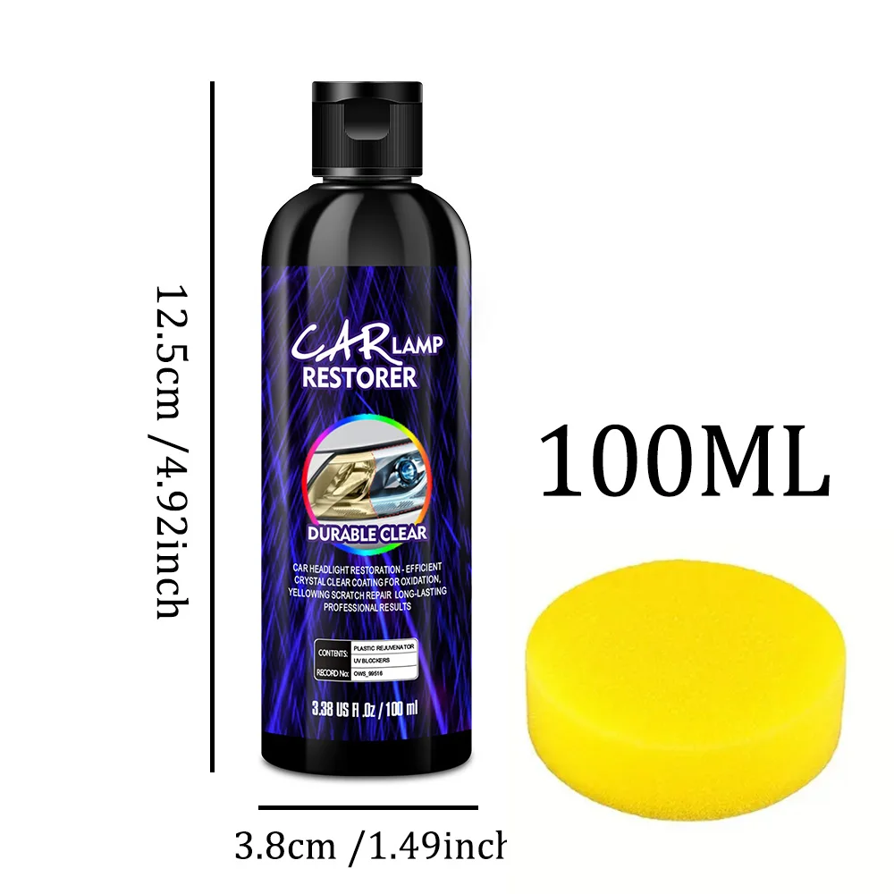 Motorcycle Car Headlight Restoration Polishing Headlamp Dashboard Scratch Remove Repair Cleaning Oxidation Headlight Polish thumbnail 2