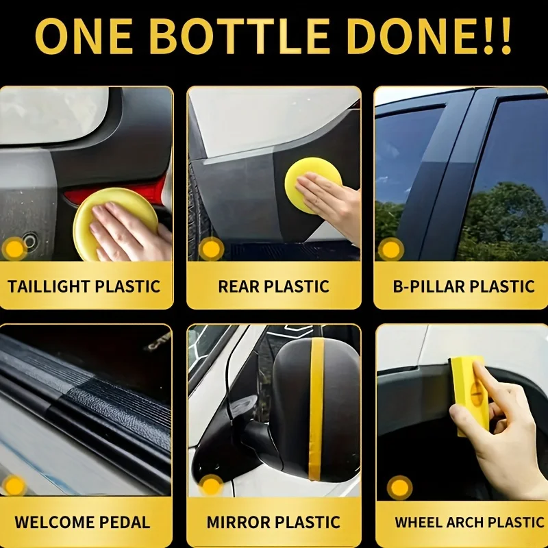 Motorcycle Plastic Restorer Back To Black Gloss for Car Cleaning Products Plastic Leather Restore Polish And Repair Coating Reno thumbnail 5
