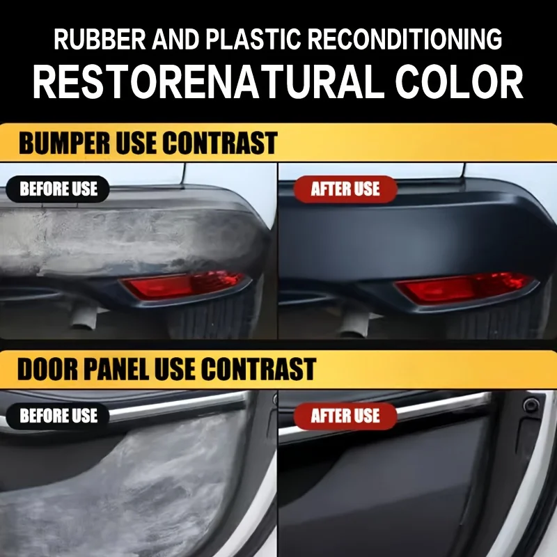 Motorcycle Plastic Restorer Back To Black Gloss for Car Cleaning Products Plastic Leather Restore Polish And Repair Coating Reno thumbnail 6