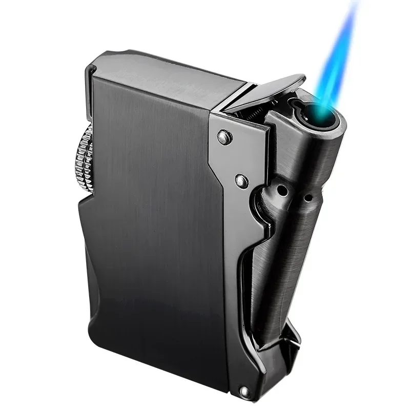 FOCUS Metal Windproof Lighter Turbo Butane Torch Portable Outdoor Lighter Kitchen BBQ Lighter Cigar Accessories Men's Gift thumbnail 6