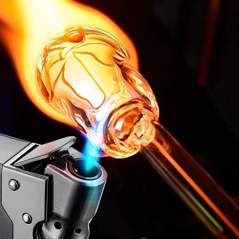 FOCUS Metal Windproof Lighter Turbo Butane Torch Portable Outdoor Lighter Kitchen BBQ Lighter Cigar Accessories Men's Gift thumbnail 5