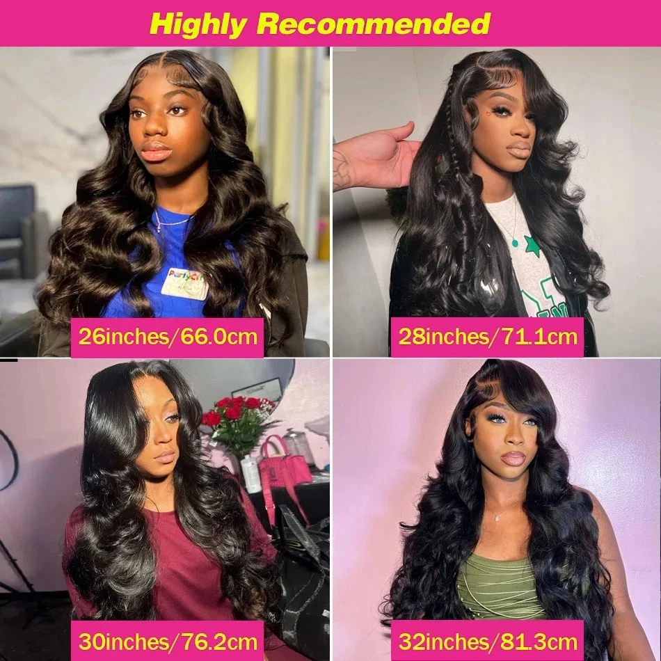 40 Inch Body Wave 13x6 HD Lace Frontal Wigs Human Hair Wig 13x4 360 Hd Lace Front Wig For Black Women Pre Plucked Brazilian Hair thumbnail 5