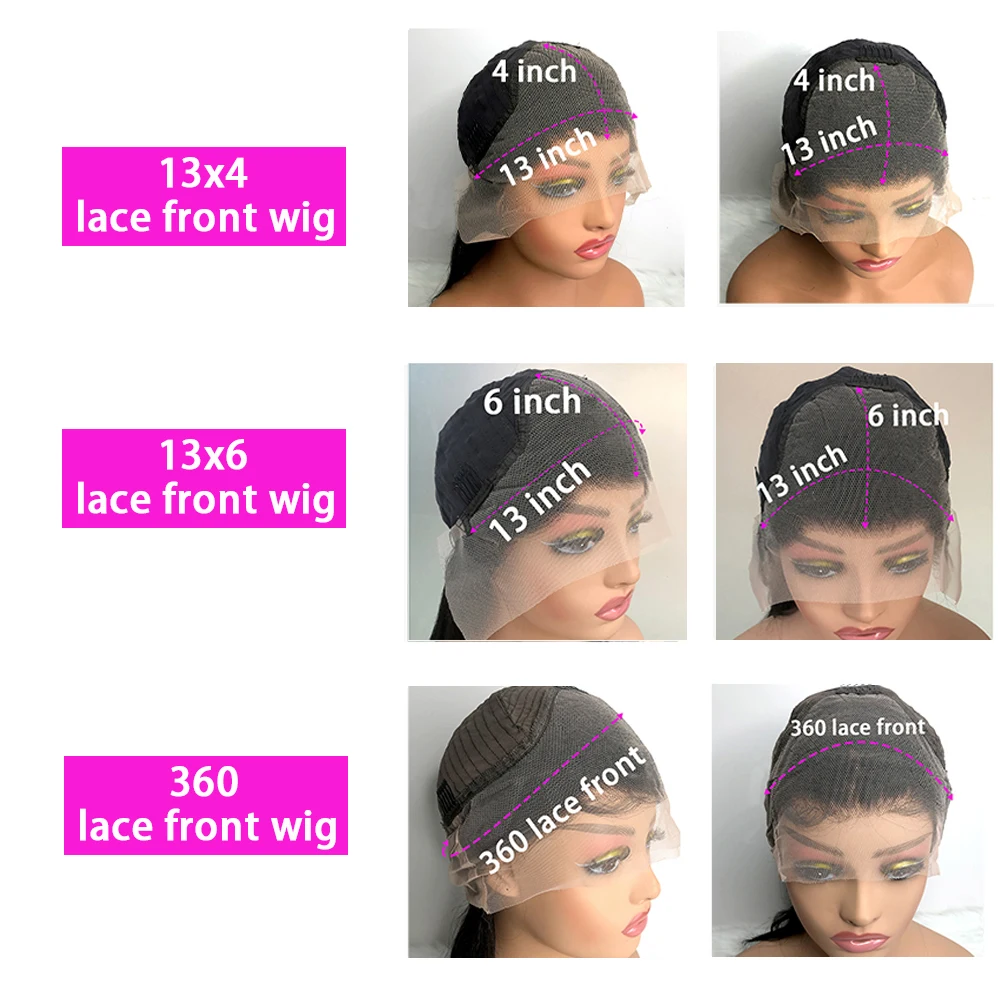 40 Inch Body Wave 13x6 HD Lace Frontal Wigs Human Hair Wig 13x4 360 Hd Lace Front Wig For Black Women Pre Plucked Brazilian Hair thumbnail 6