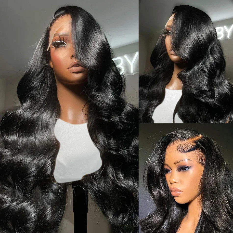 40 Inch Body Wave 13x6 HD Lace Frontal Wigs Human Hair Wig 13x4 360 Hd Lace Front Wig For Black Women Pre Plucked Brazilian Hair thumbnail 2